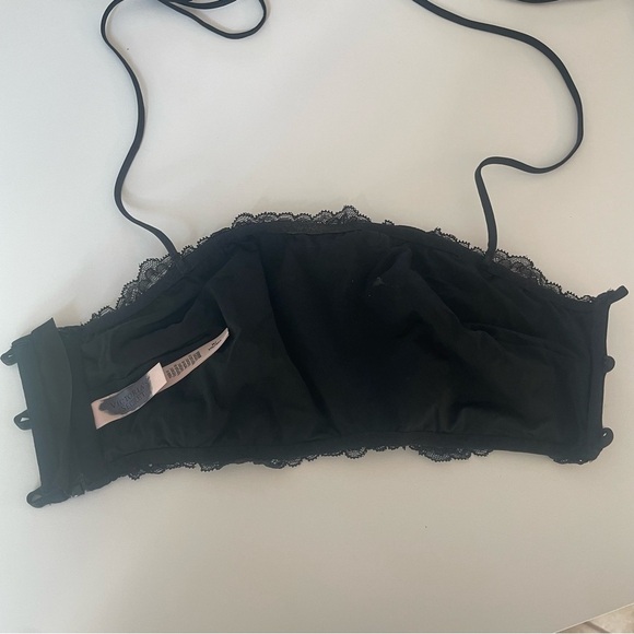 New! Victorias Secret sequin lace up bandeau black y2k style 20118 - Picture 5 of 12